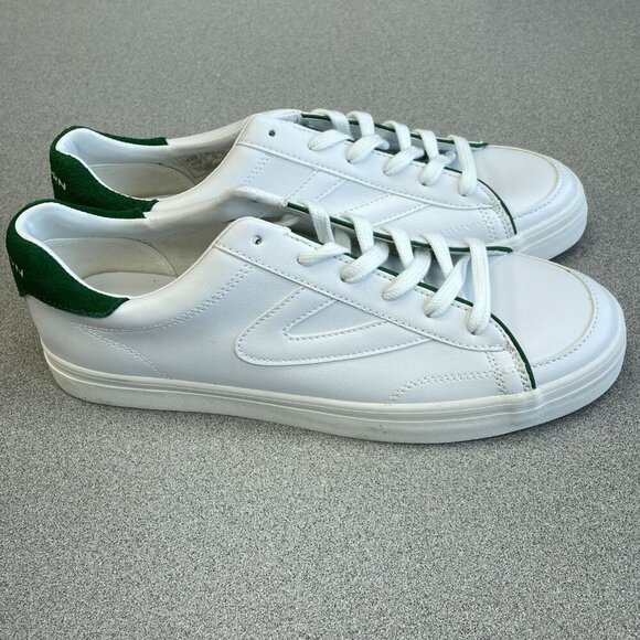 NEW Tretorn Swerve Men's Size 10 White & Green Sneakers Low top - Picture 1 of 8